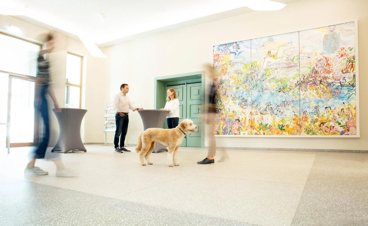 Foyer des Veranstaltungsortes Peter Edel